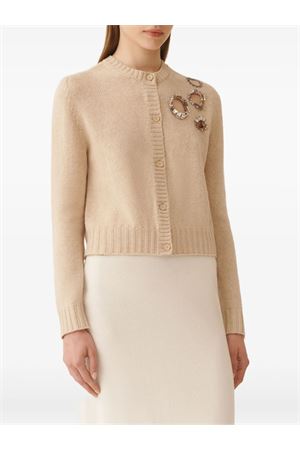 Beige wool, silk and cashmere cardigan FABIANA FILIPPI | MAD215F057L5370158